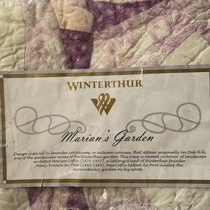 WINTERTHUR Marian's Garden 100% Cotton Full Size Quilt